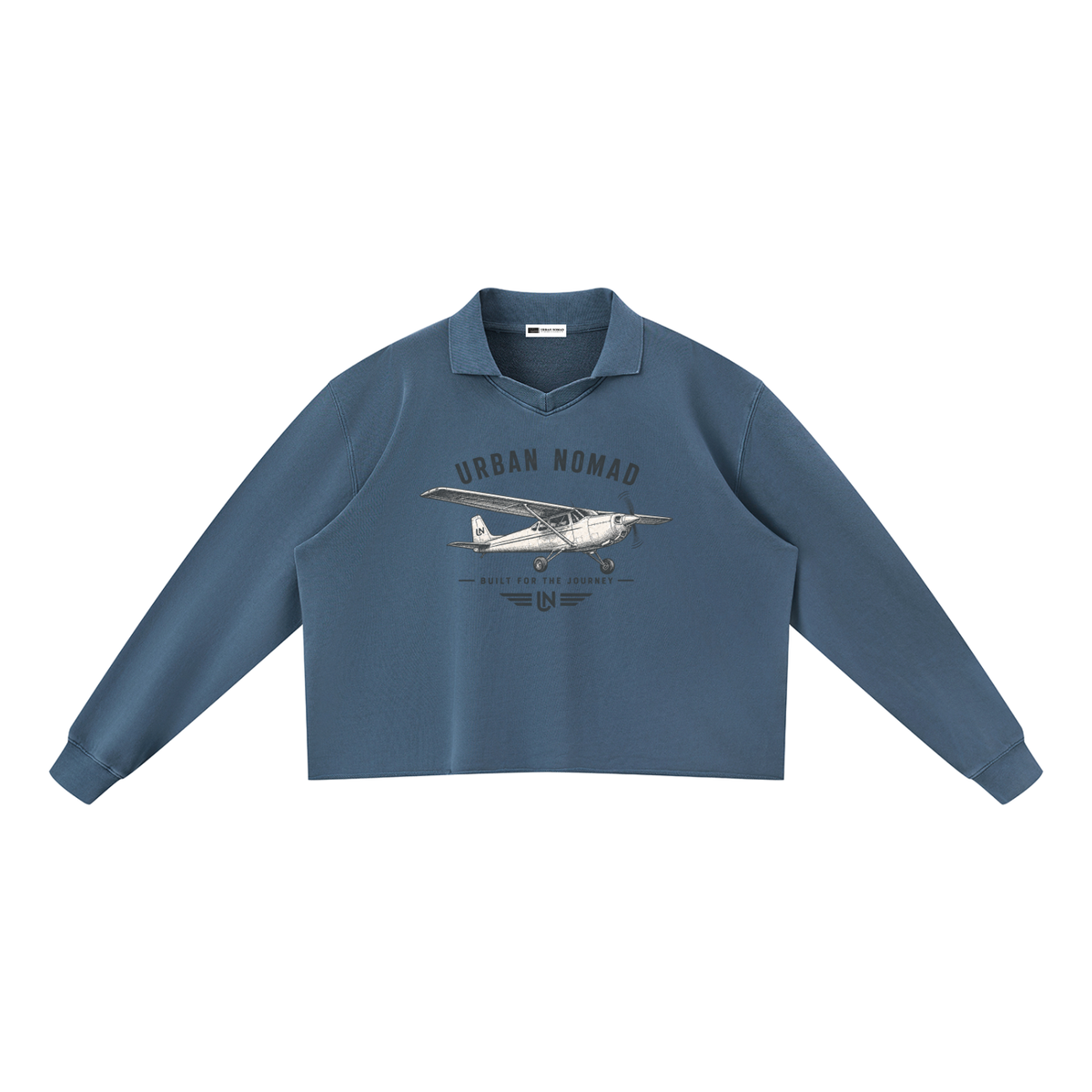 Urban Nomad Air — Mineral Wash Collared Sweatshirt
