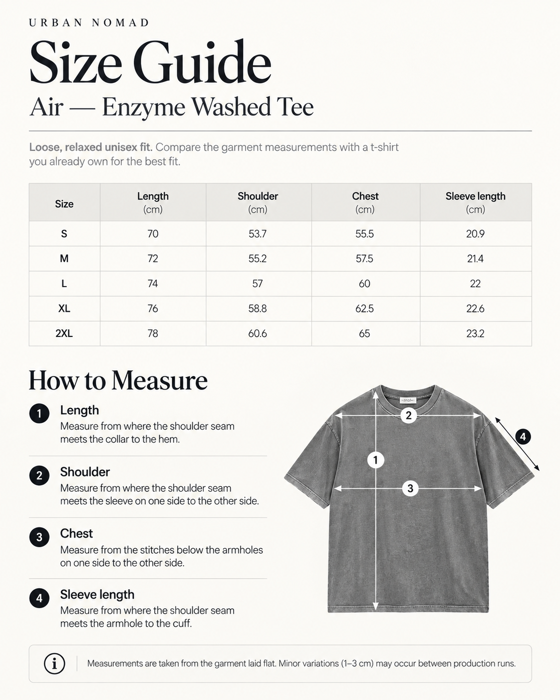Urban Nomad Air — Enzyme Washed Tee