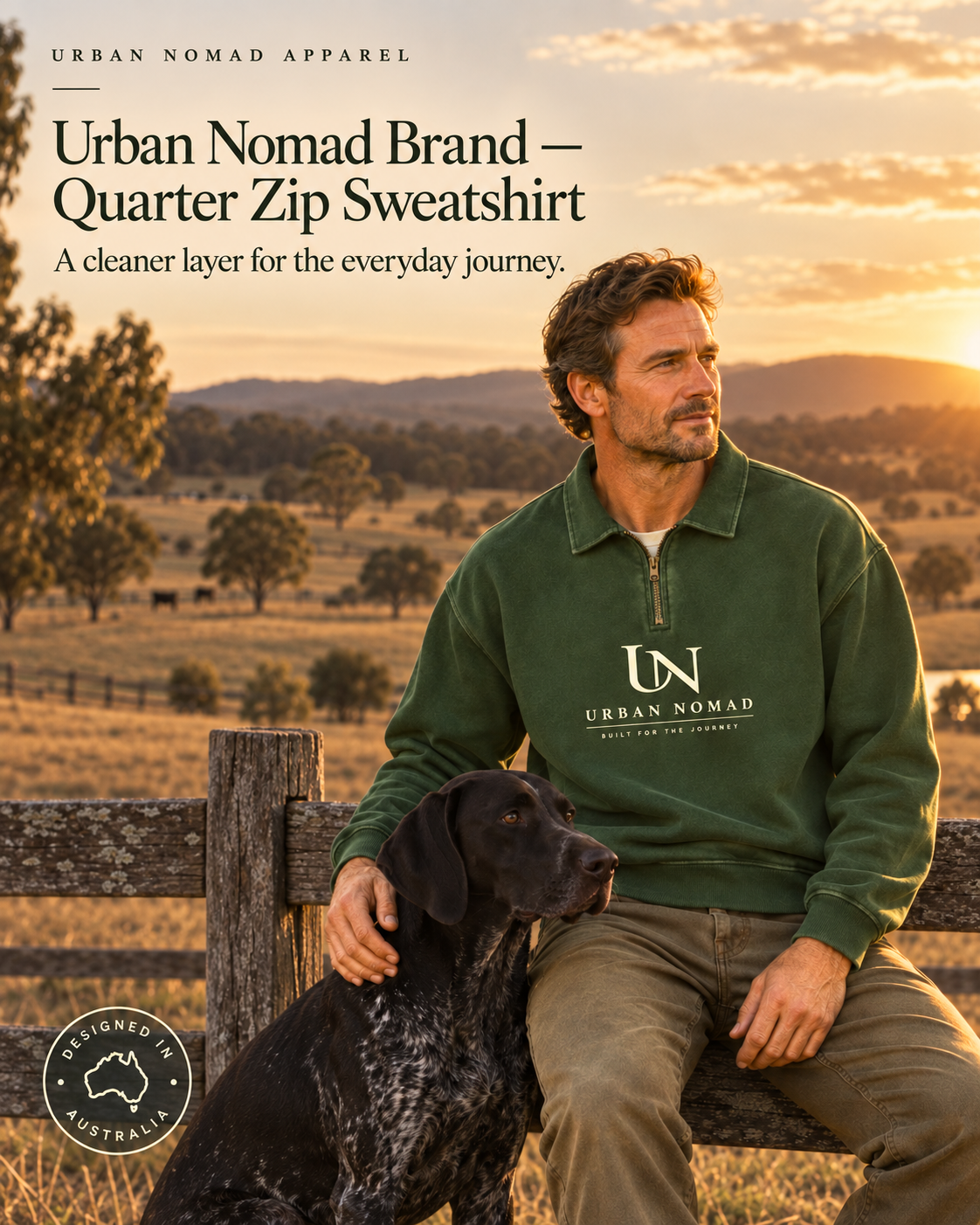 Urban Nomad Brand — Quarter Zip Sweatshirt