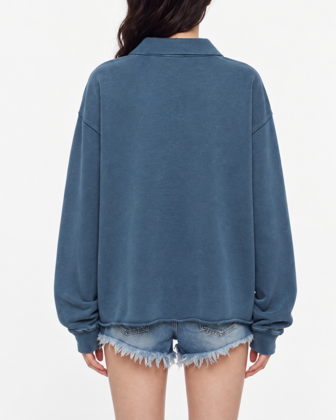 Urban Nomad Air — Mineral Wash Collared Sweatshirt