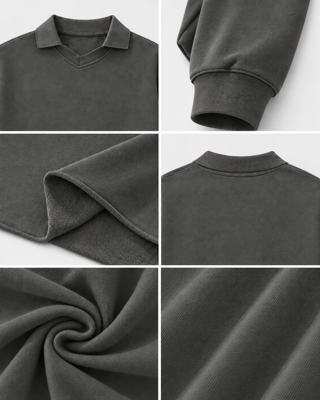 Urban Nomad Air — Mineral Wash Collared Sweatshirt