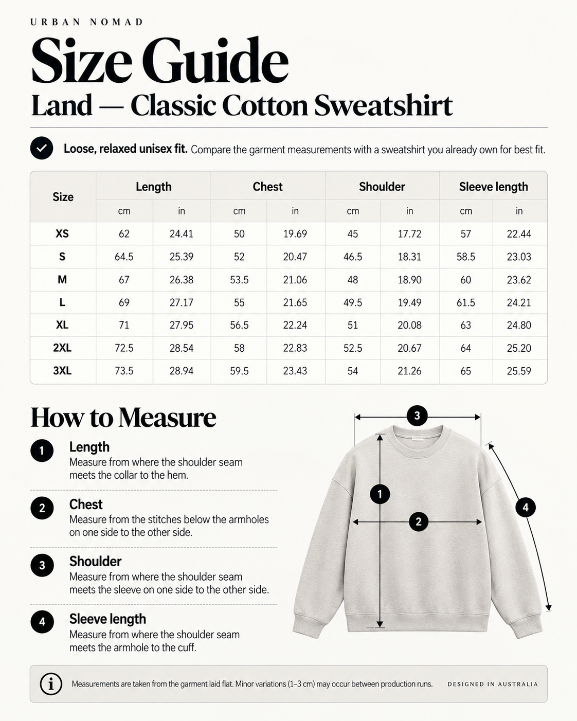 Urban Nomad Land — Classic Cotton Sweatshirt