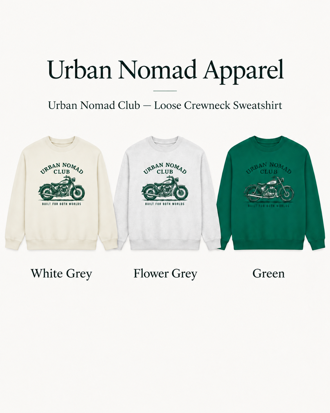 Urban Nomad Club — Loose Crewneck Sweatshirt