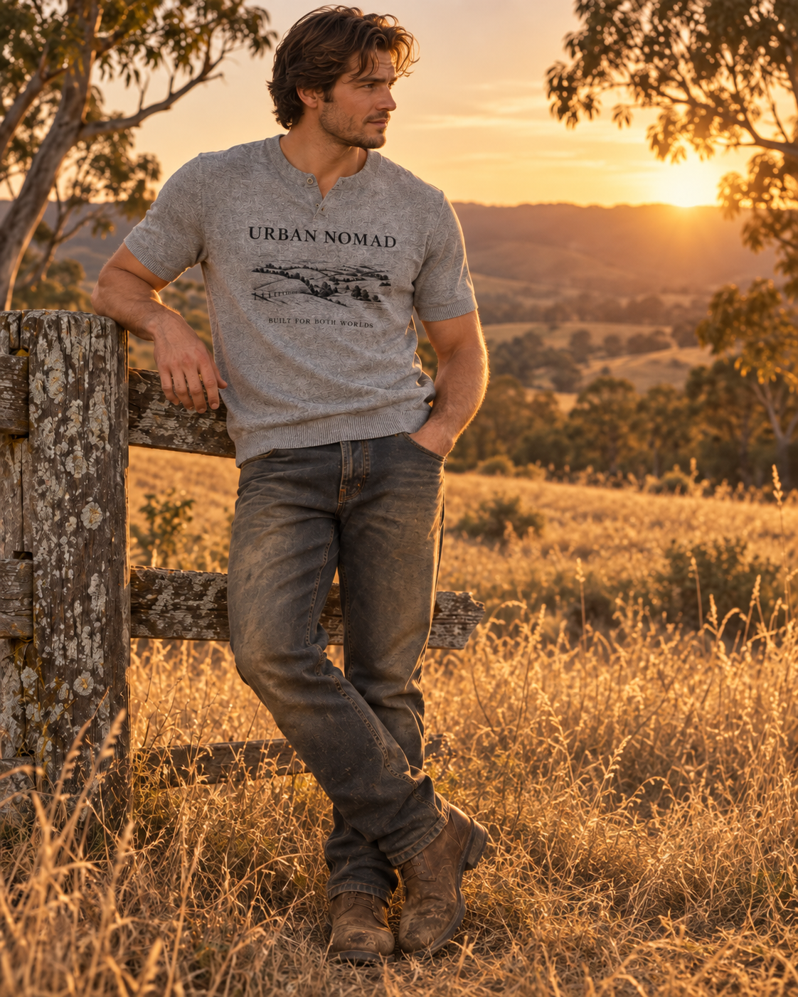 Urban Nomad Land — Cotton Knit Henley