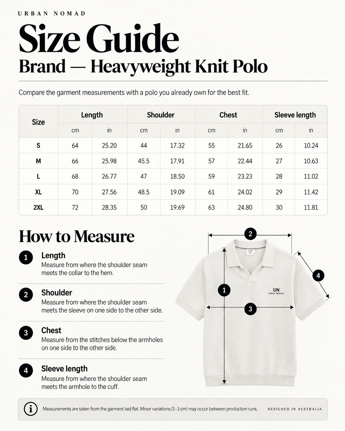 Urban Nomad Brand — Heavyweight Knit Polo