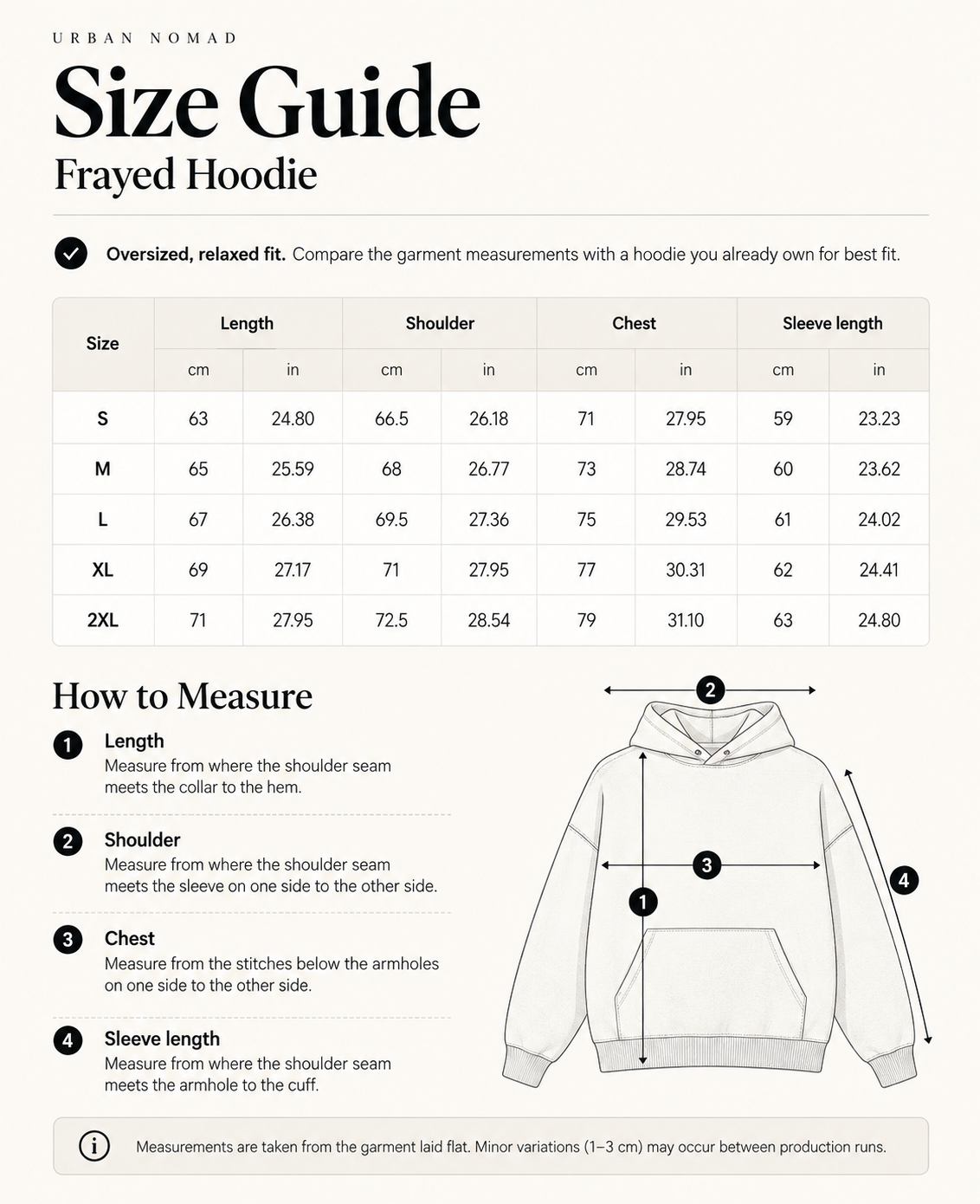 Urban Nomad Brand — Frayed Hoodie
