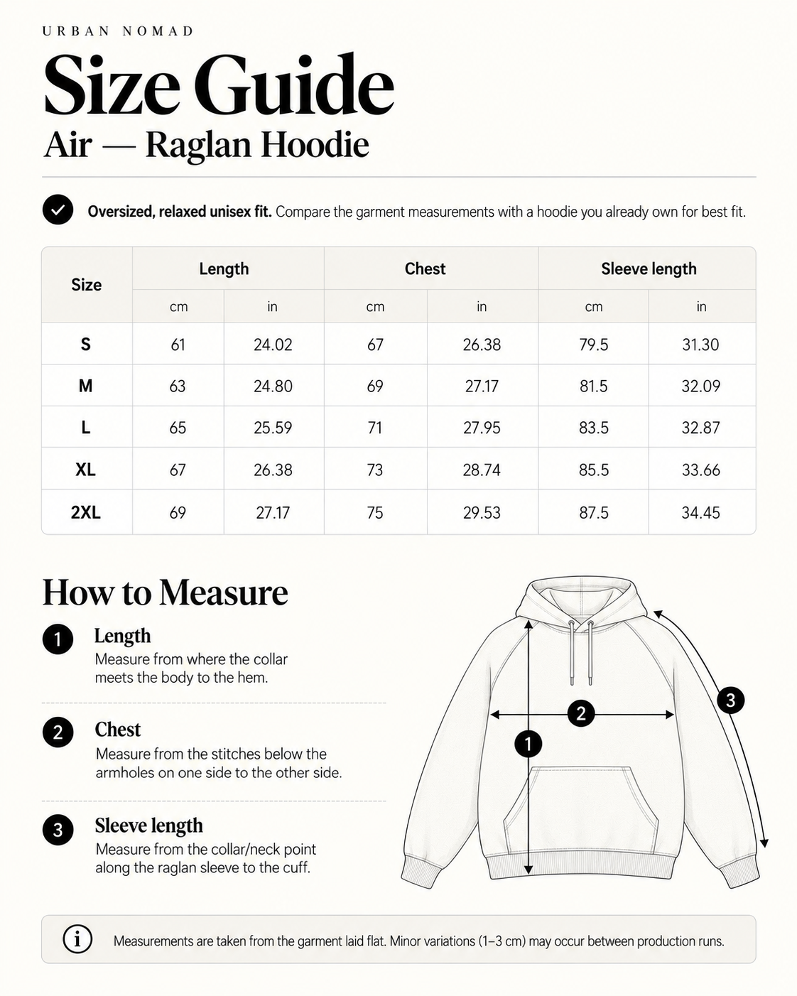 Urban Nomad Air — Raglan Hoodie