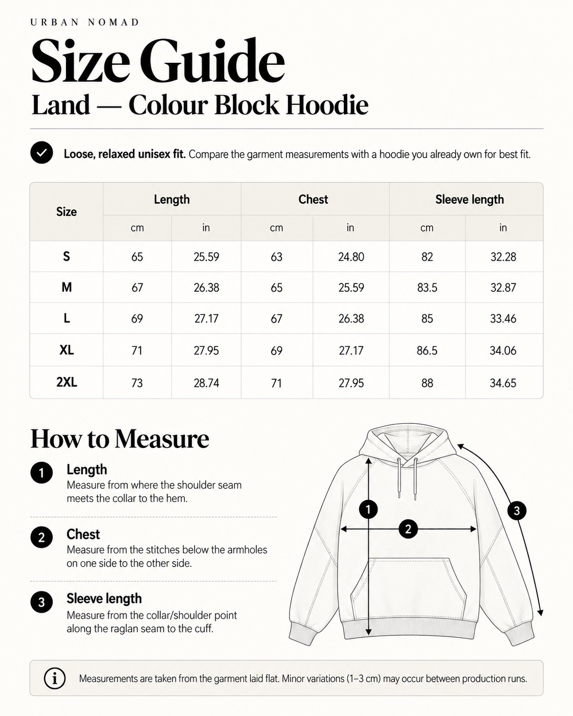 Urban Nomad Land — Colour Block Hoodie