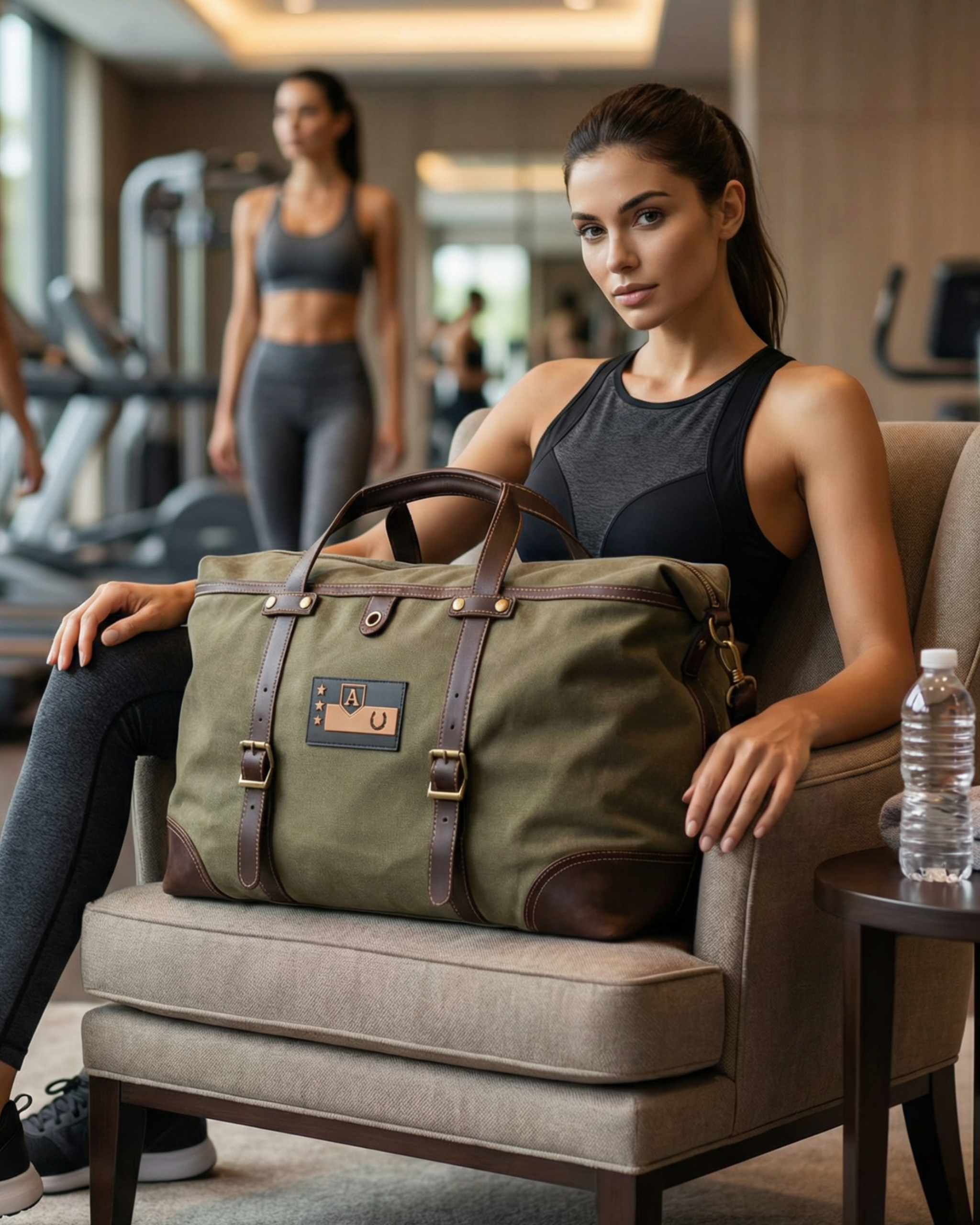 Urban Nomad Duffle Mk1 Army Green canvas and leather by Alezane