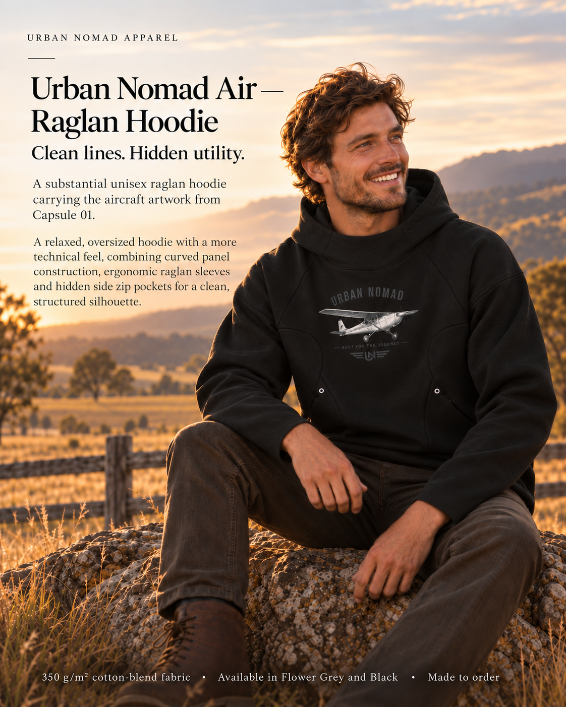 Urban Nomad Air — Raglan Hoodie