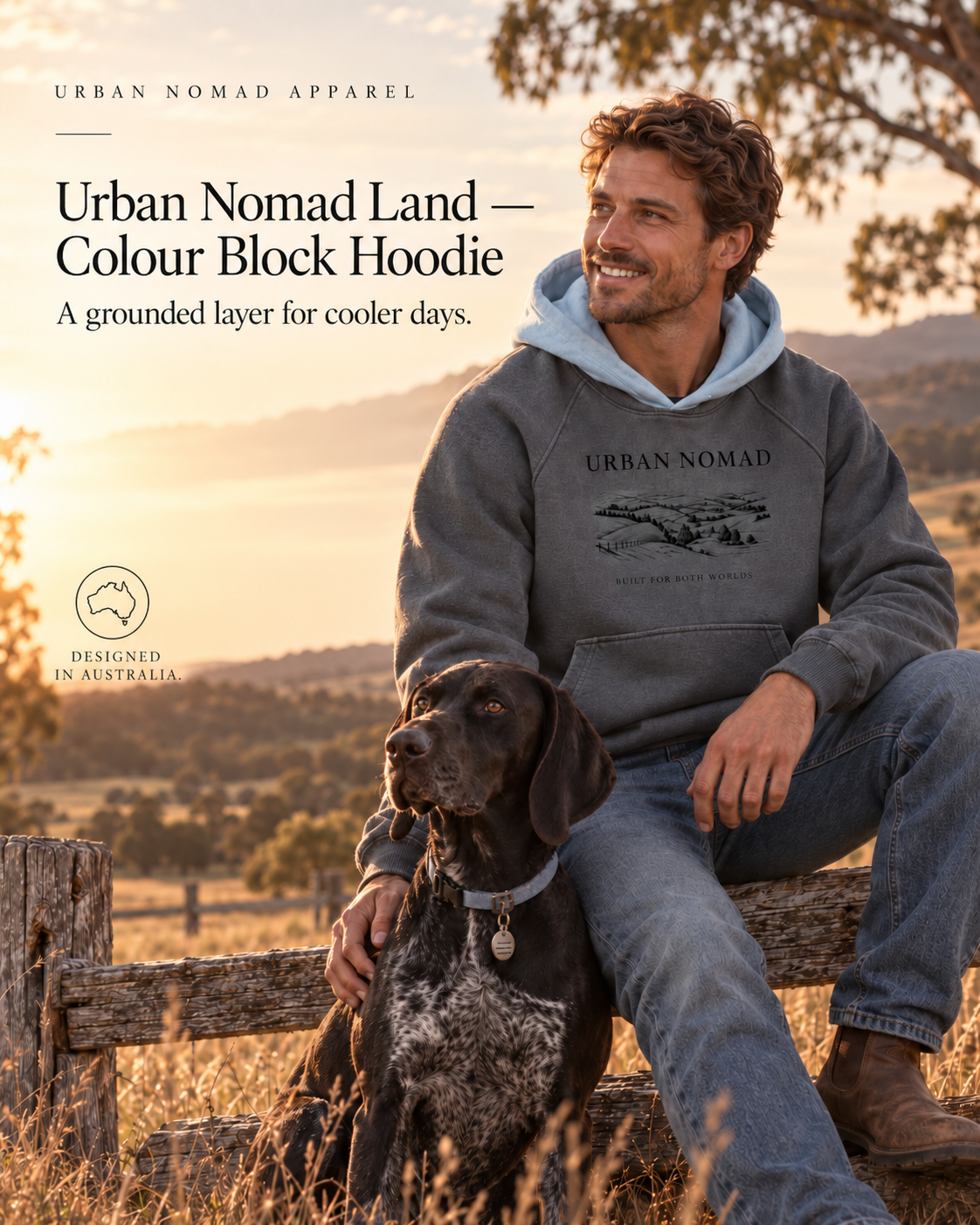 Urban Nomad Land — Colour Block Hoodie