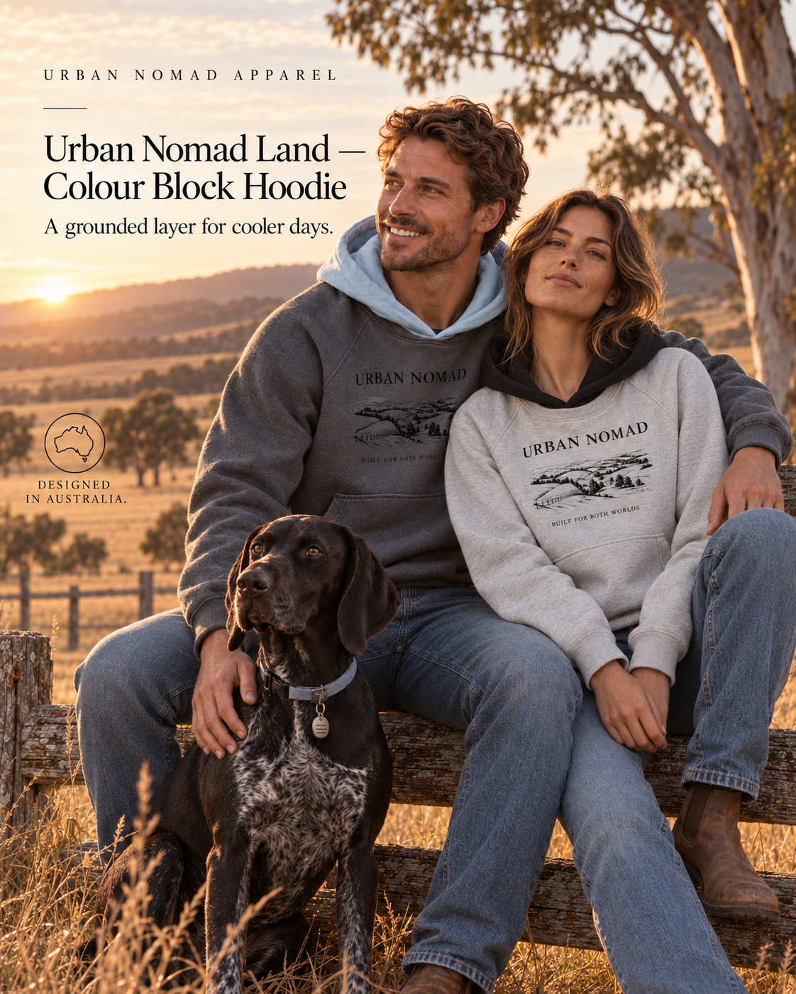Urban Nomad Land — Colour Block Hoodie