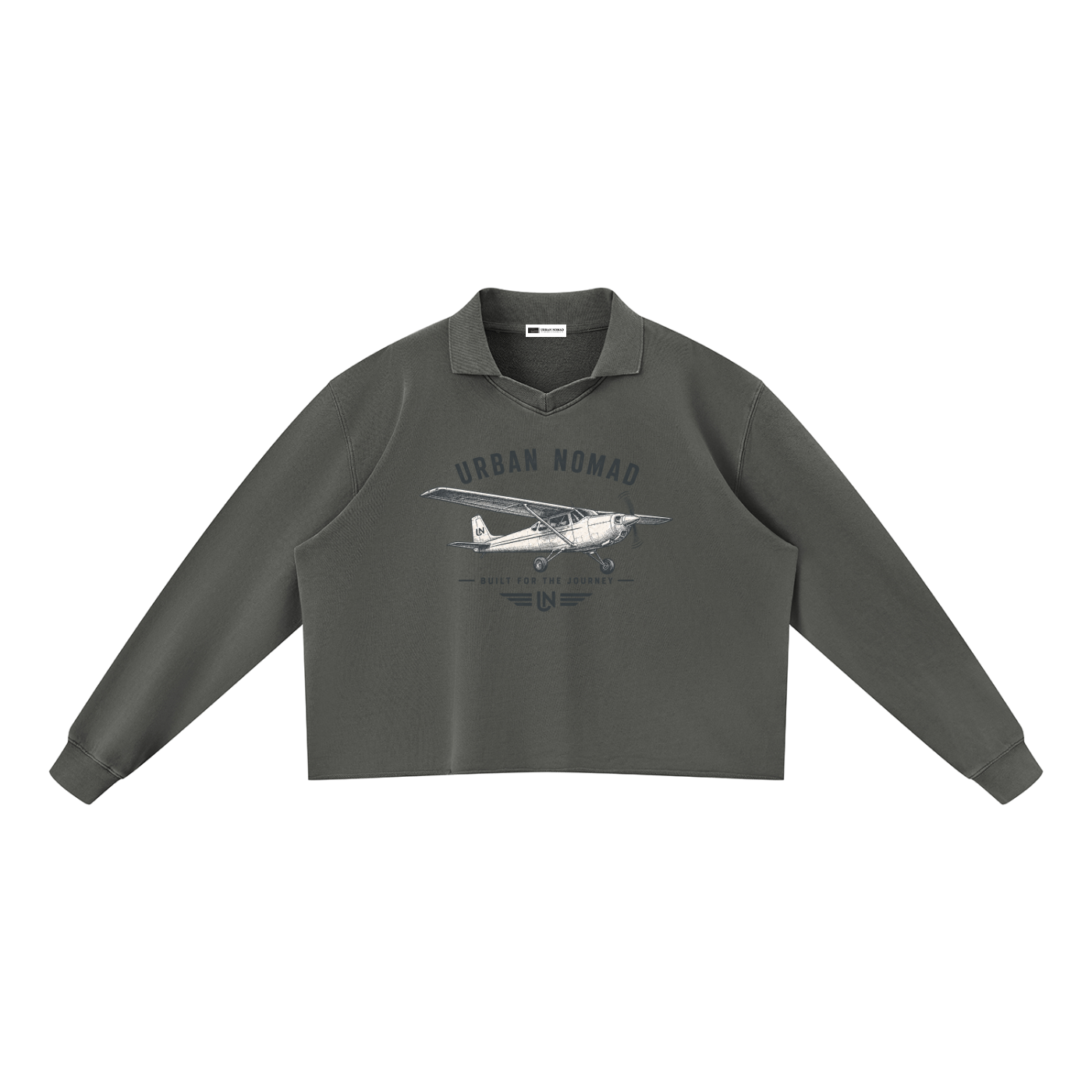 Urban Nomad Air — Mineral Wash Collared Sweatshirt