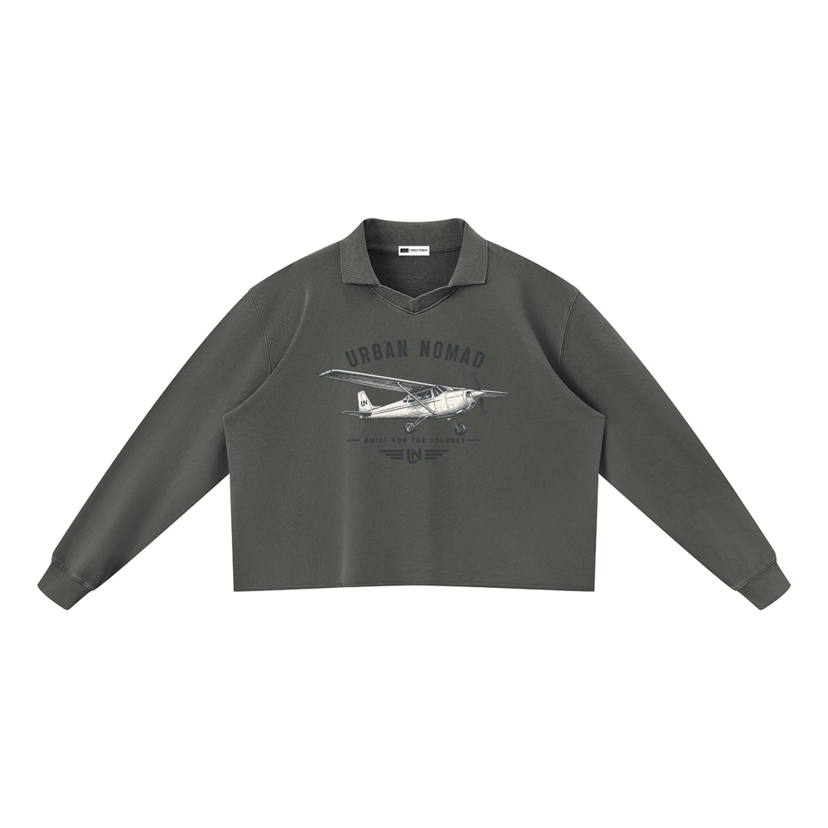 Urban Nomad Air — Mineral Wash Collared Sweatshirt